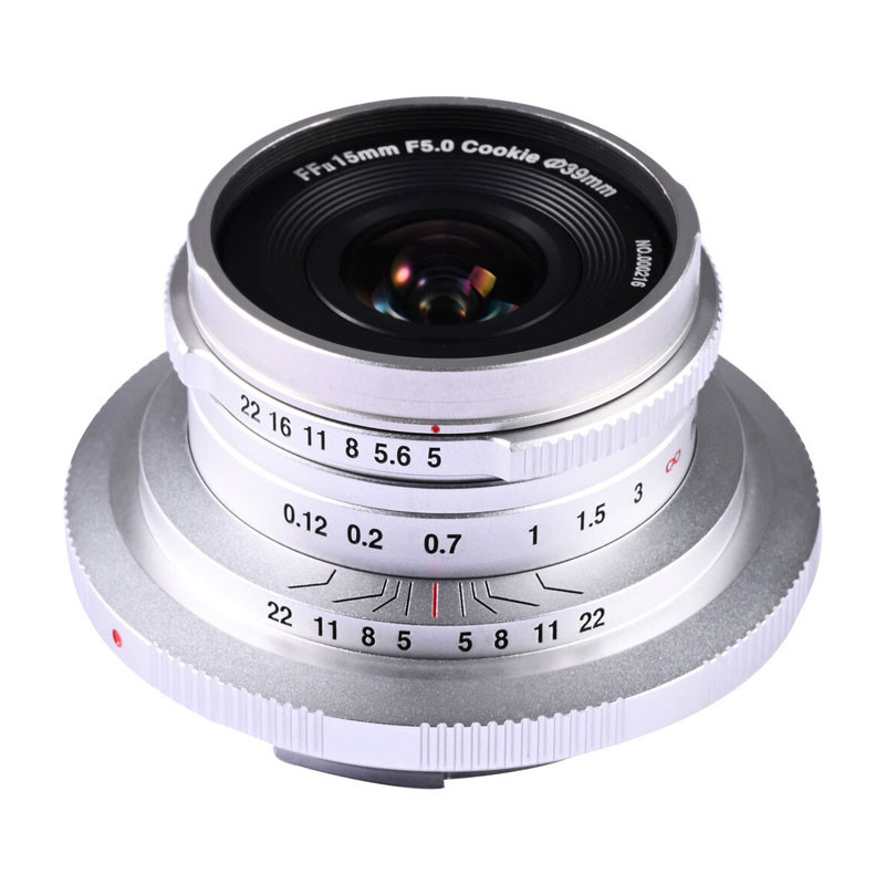 Laowa FF 15mm f/5 Cookie objektív Canon RF (Ezüst)-1