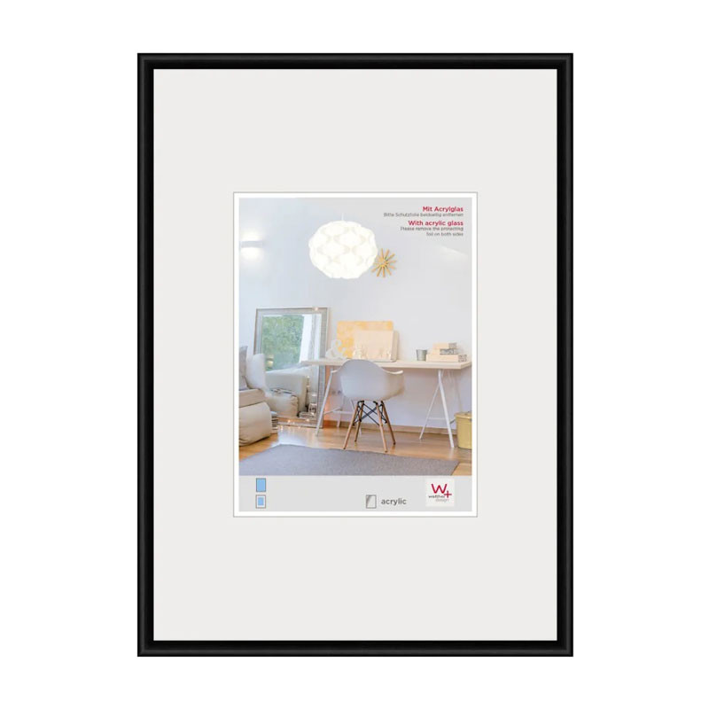 Walther New Lifestyle műanyag képkeret plexi üveggel 40x60 fekete-0