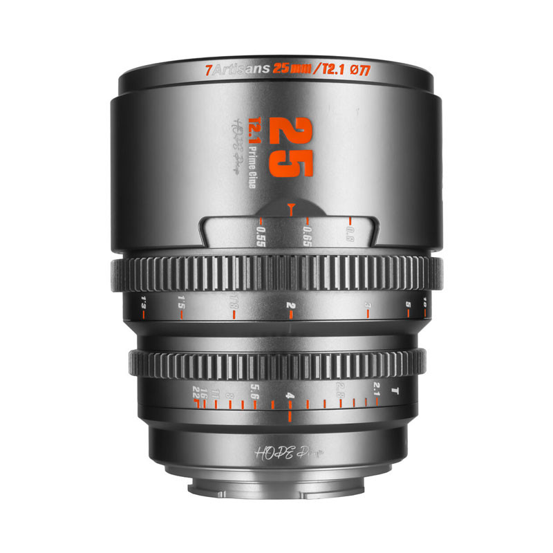 7Artisans Hope S35 25mm T2.1 objektív (Canon RF bajonett) ezüst-0
