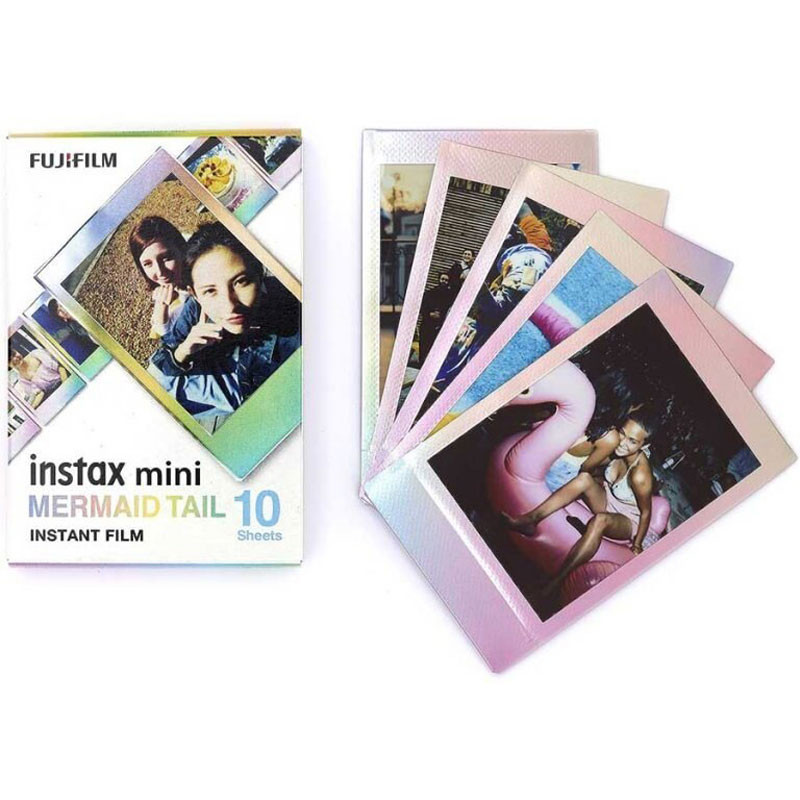 Fujifilm Instax Mini Glossy Deco Fotópapír (3x10 Lap) (confetti, mermaid, blue frame)-4