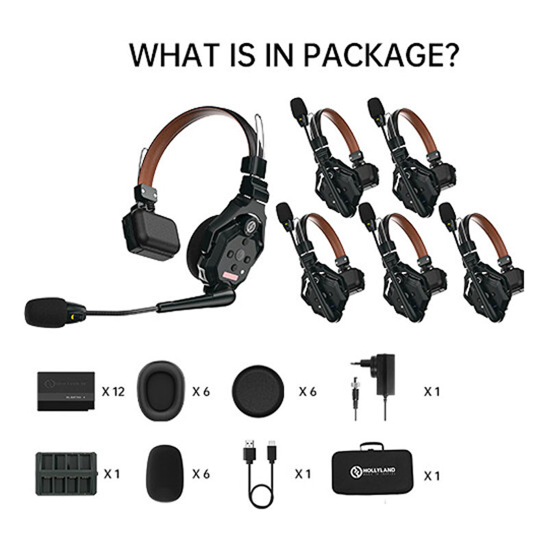Hollyland Solidcom C1 Pro Wireless Intercom System with 6 ENC Headset-3