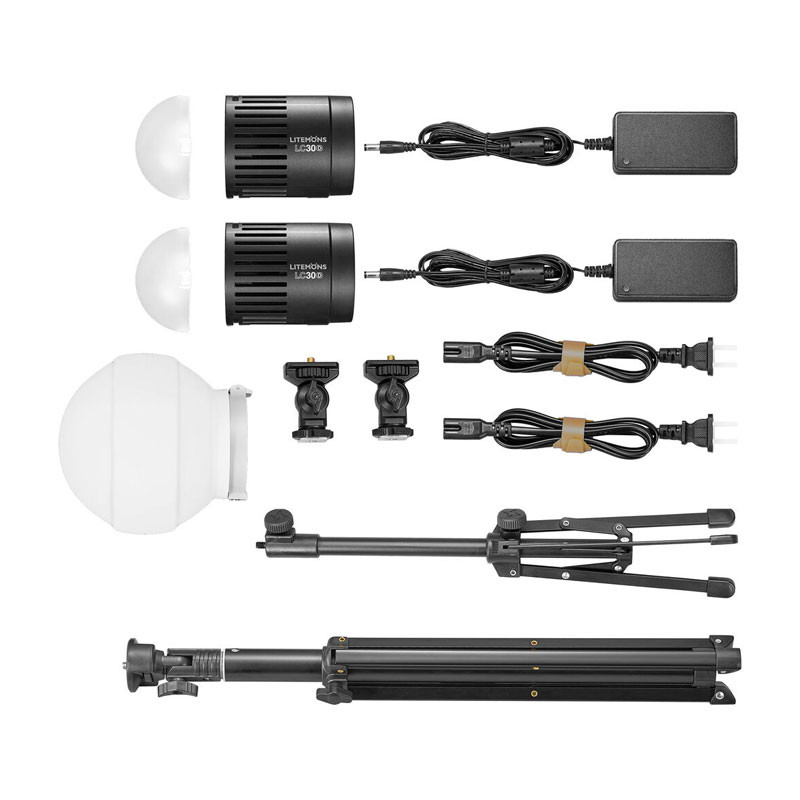 Godox Litemons LC30Bi-K2 Bi-color Tabletop Videólámpa (2db)-0