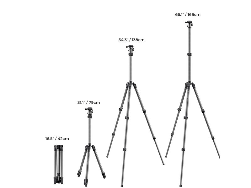 K&F Concept alumínium állvány 168cm, gömbfejjel F263A4+BH-25C-2