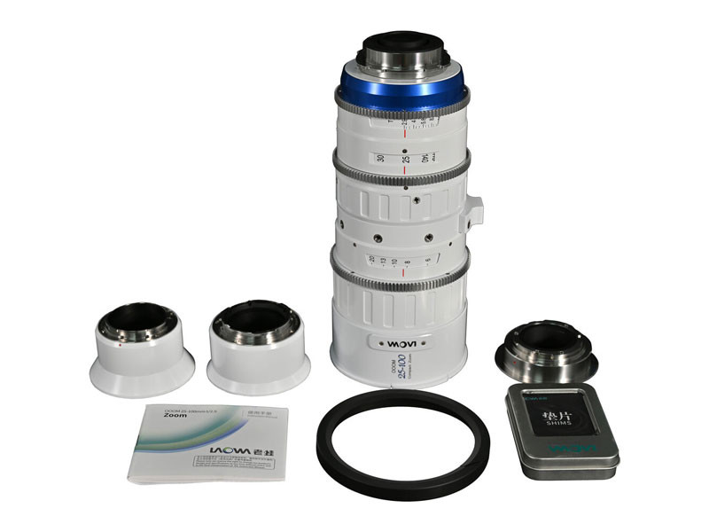 Laowa OOOM 25-100 T2.9 Cine Bundle (Meters, White) Arri PL (User-interchangeable Canon EF/Sony FE mount included) objektív szett-0