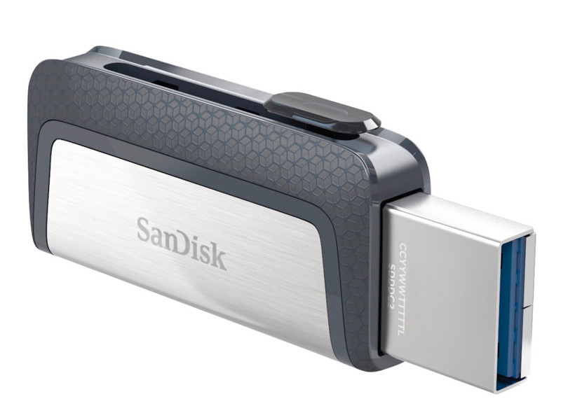 Sandisk 256gb ultra dual usb3.1 type-c flash drive-0