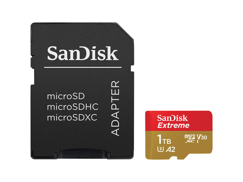 Sandisk 1TB MicroSDXC Extreme memóriakártya + Adapter 190 MB/s /130 MB/s UHS-I V30 A2 C10 U3 + Rescue Pro Deluxe szoftver-0