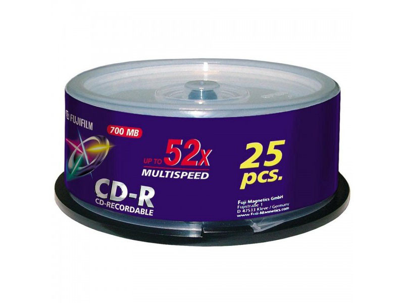 Fuji CD-R 700MB 52X hengeres, 25db-0