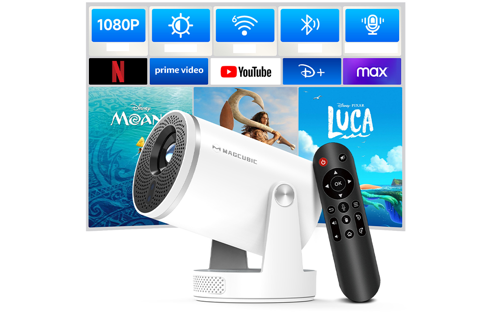 Magcubic HY320Pro Full HD fehér multimédiás projektor-5