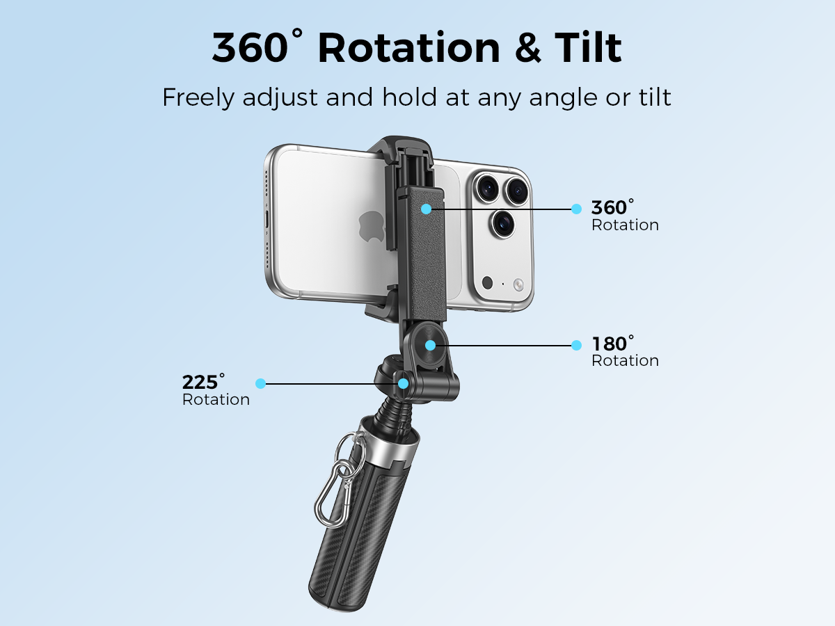 XO SS29 Bluetooth szelfibot állvánnyal, fekete, 64 cm-2