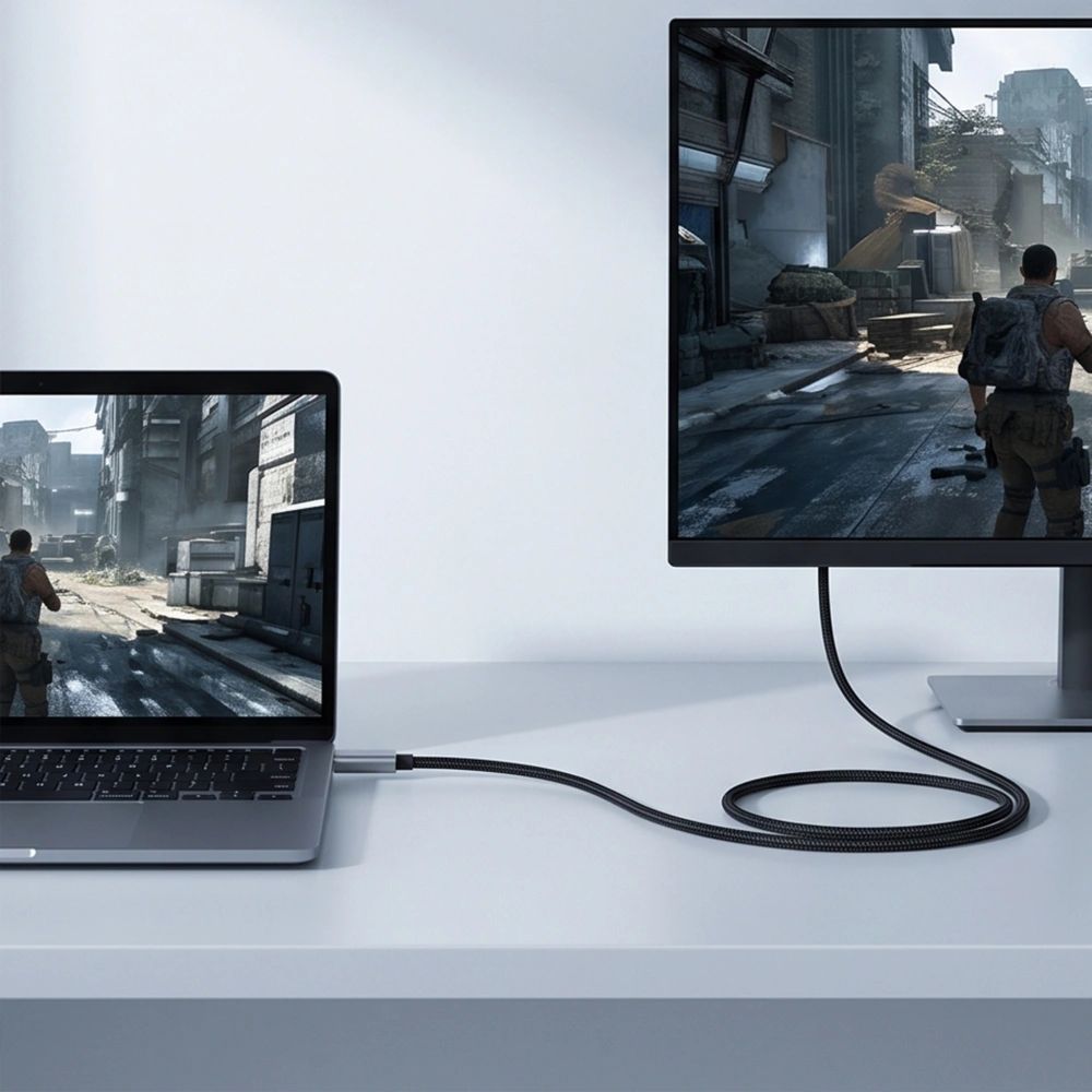 TECH-PROTECT Ultraboost  kábel USB-C - HDMI 2.1 8K 60HZ 200cm vasszürke-7
