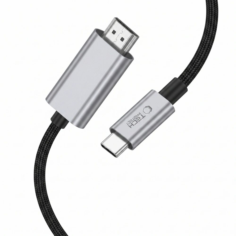 TECH-PROTECT Ultraboost  kábel USB-C - HDMI 2.1 8K 60HZ 200cm vasszürke-2