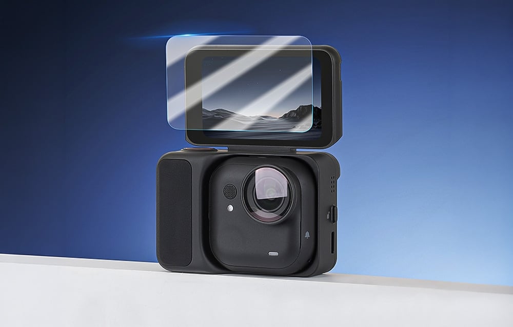 Sunnylife GU-BHM044 edzett üveg kijelzővédő Insta360 GO Ultra kamerához, 2 db-3