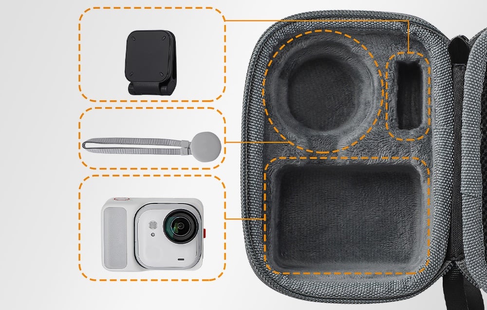 Sunnylife GU-B042 kameratok Insta360 GO Ultra készülékhez, fekete-3