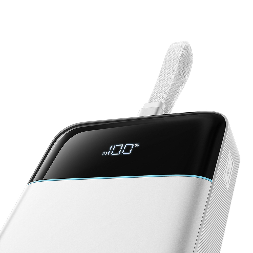 Cuktech LPB252N 120 W 25000 mAh powerbank beépített USB-C kábellel, fehér-8