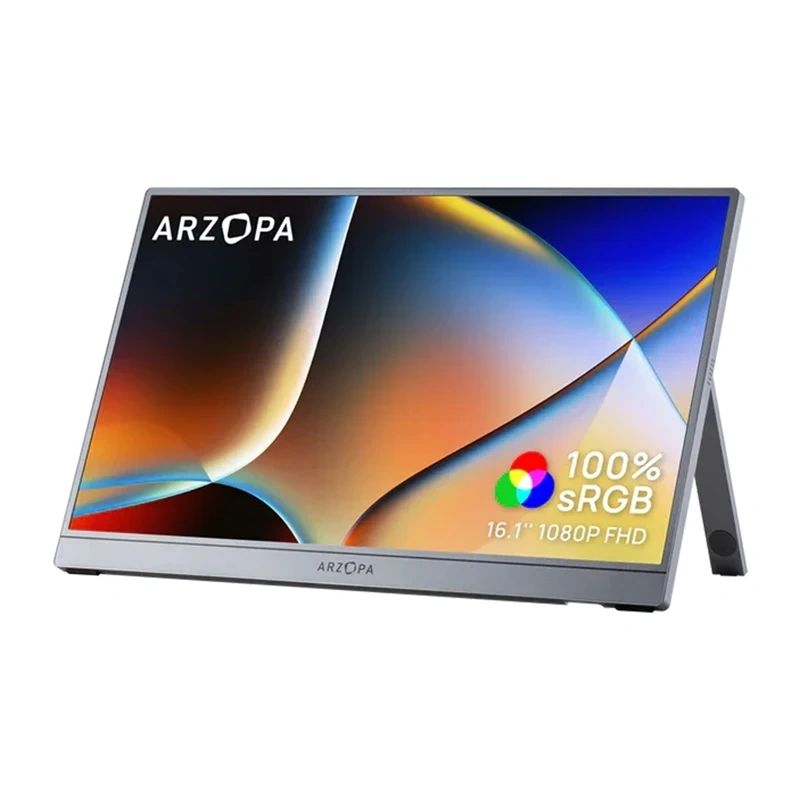 ARZOPA Z1C 16,1 hüvelykes hordozható monitor, szürke-0