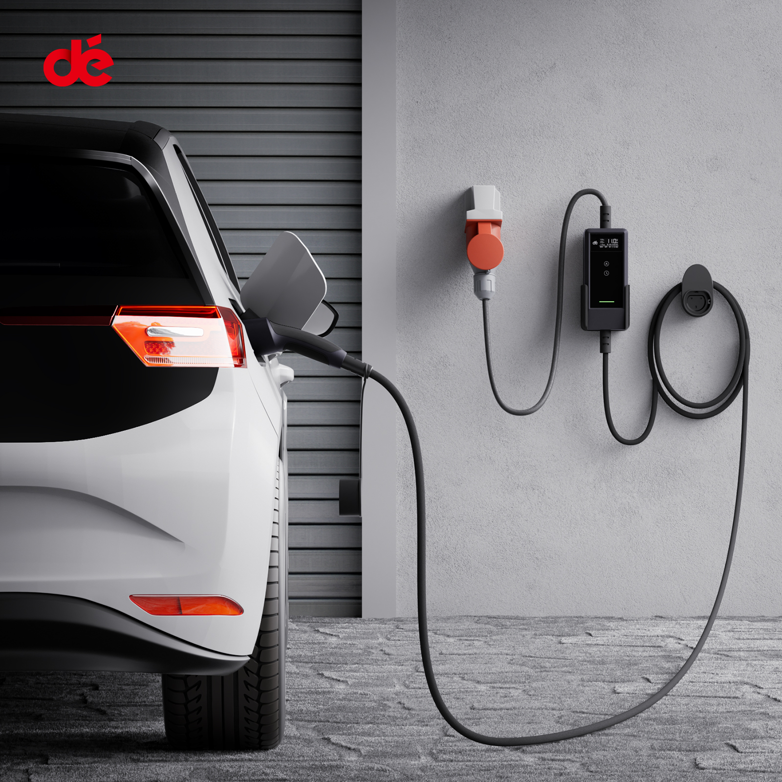 dé 11 kW-os hordozható töltő 15 m-es kábellel,  TUYA APP Type-2-2