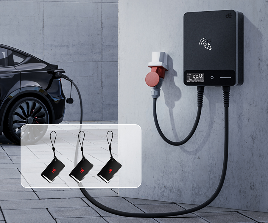 dé 22 kW-os fali töltő 10 m-es kábellel, APP TUYA Type-2-8