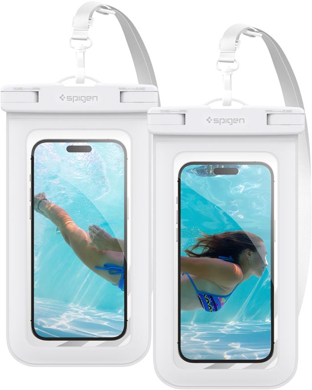 Spigen Aqua Shield A601 vízálló telefontok, fehér, 2 db-0