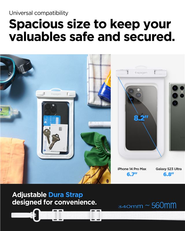 Spigen Aqua Shield A601 vízálló telefontok, fehér, 2 db-1