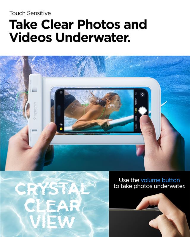 Spigen Aqua Shield A601 vízálló telefontok, fehér, 2 db-3