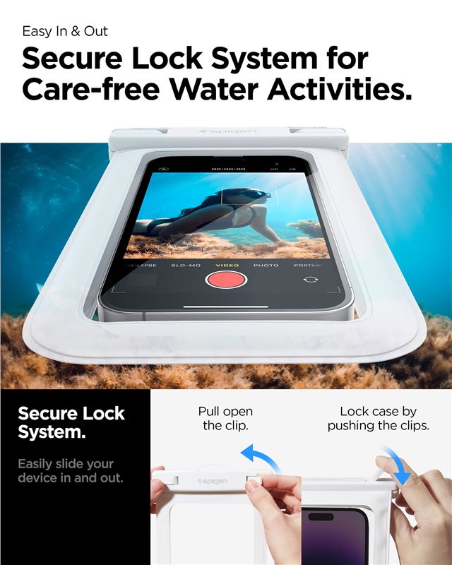 Spigen Aqua Shield A601 vízálló telefontok, fehér, 2 db-5