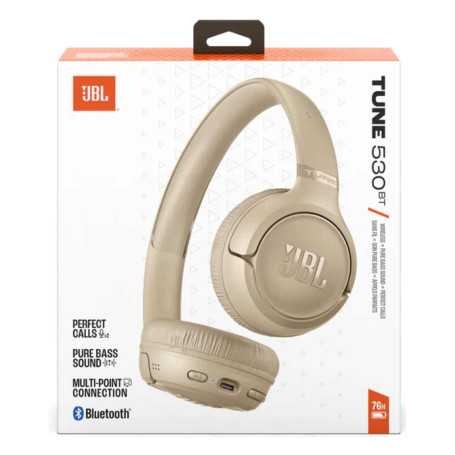 JBL Tune 530BT Bluetooth fejhallgató, bézs (JBLT530BTBEG)-1