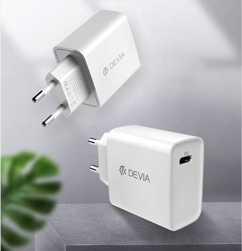 Devia Smart PD 20W 1x USB-C fali töltő fehér-1