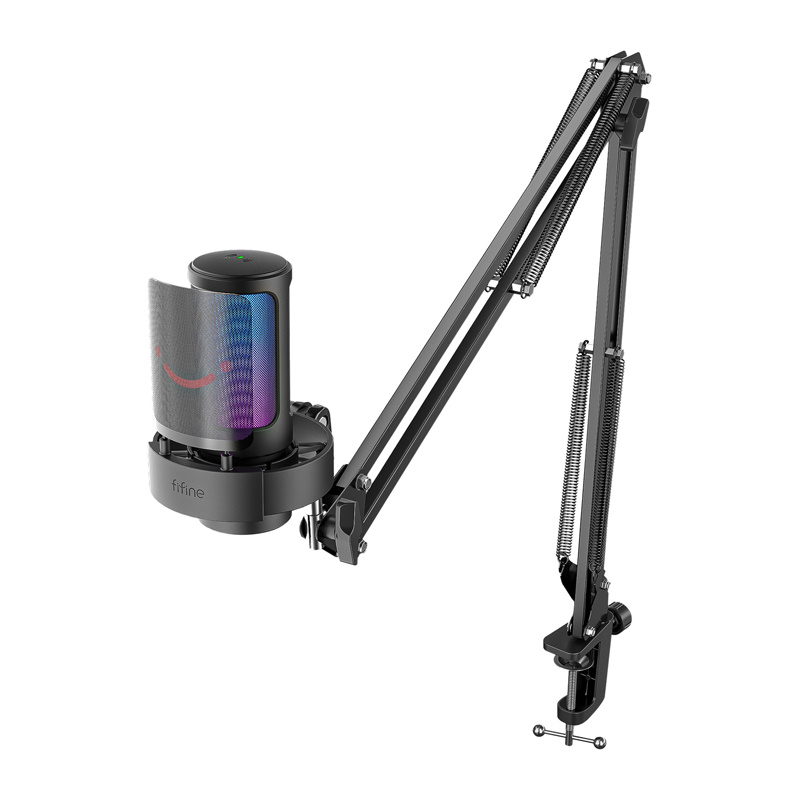 Fifine Condenser microphone A8T with mount (black)-0