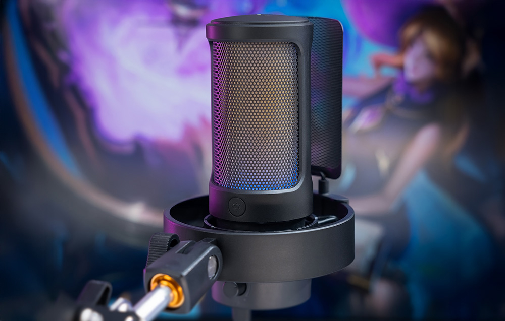 Fifine Condenser microphone A8T with mount (black)-6