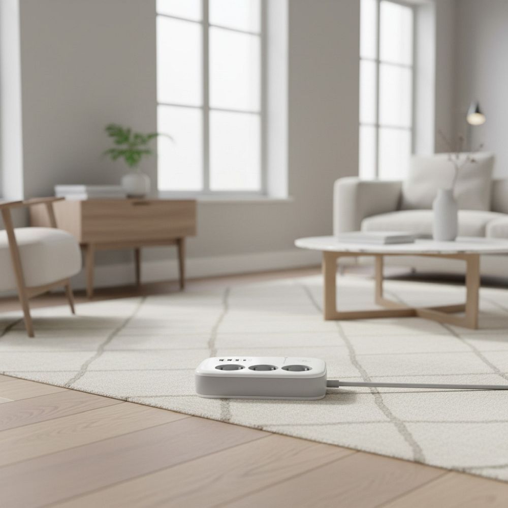 Forcell F-Energy VT-PS03 okos elosztó 3 aljzattal, USB-C-vel és 3 USB-A porttal, fehér Tuya, SmartLife-6