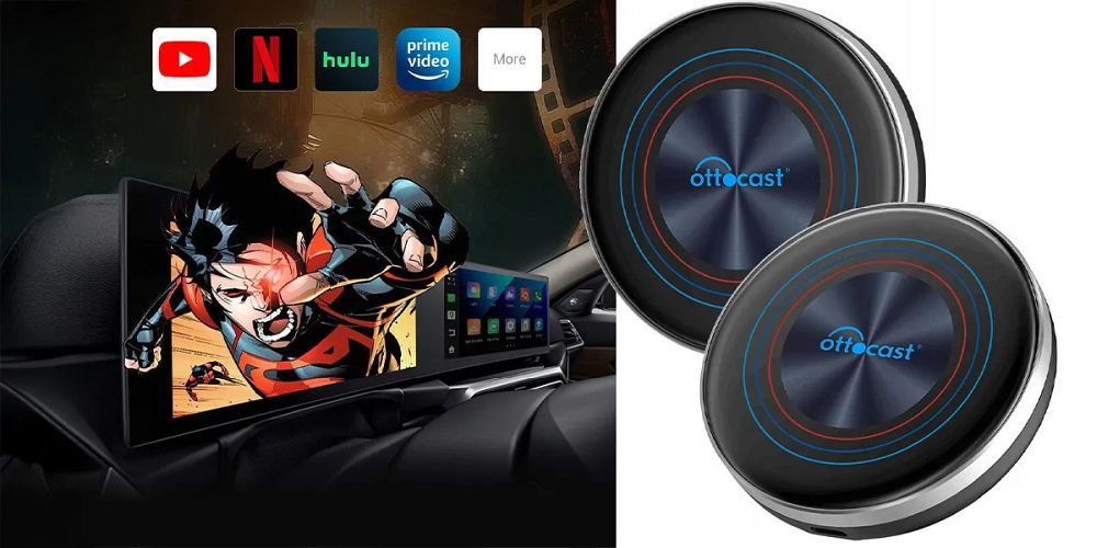 Vezeték nélküli autós adapter OTTOCAST OttoAIBox PCS46-JB2 fekete-2