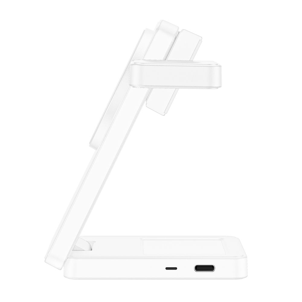 Tech-Protect A56 3 az 1-ben mágneses MagSafe vezeték nélküli töltő 25 W Qi2.2 fehér-2