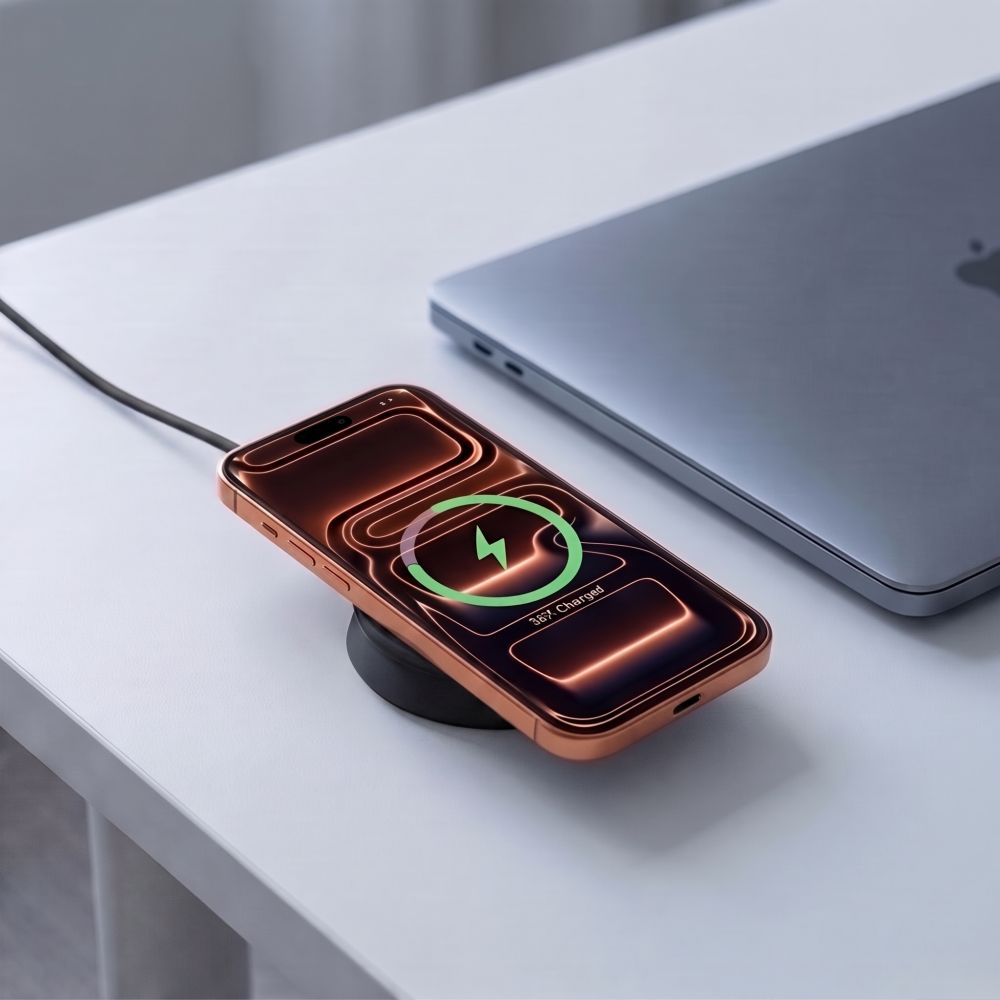 Tech-Protect A55 2 az 1-ben mágneses MagSafe vezeték nélküli töltő 25 W, fekete-4
