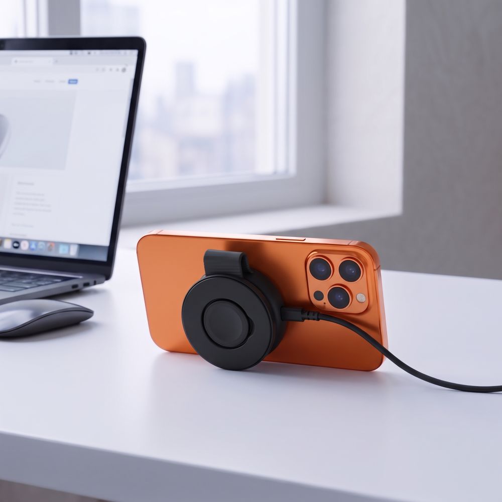 Tech-Protect A55 2 az 1-ben mágneses MagSafe vezeték nélküli töltő 25 W, fekete-3