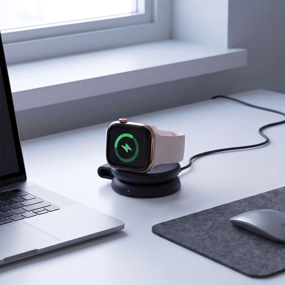 Tech-Protect A55 2 az 1-ben mágneses MagSafe vezeték nélküli töltő 25 W, fekete-2