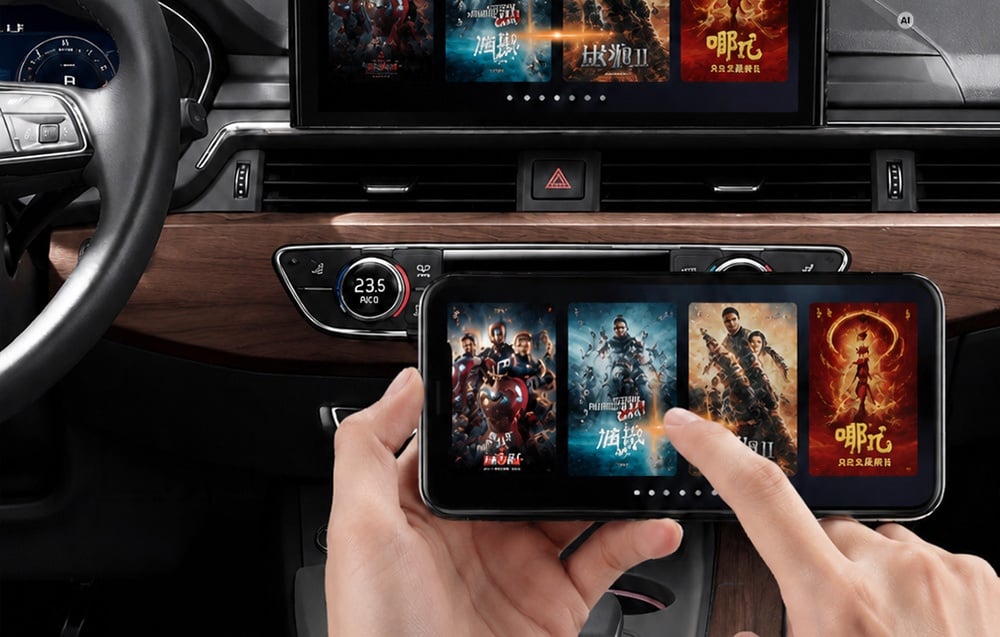 CARLINKIT Mini Ultra 6 vezeték nélküli CarPlay és Android Auto adapter, fekete-narancssárga-3