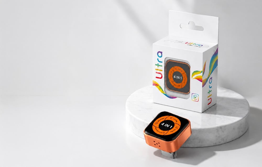 CARLINKIT Mini Ultra 6 vezeték nélküli CarPlay és Android Auto adapter, fekete-narancssárga-1