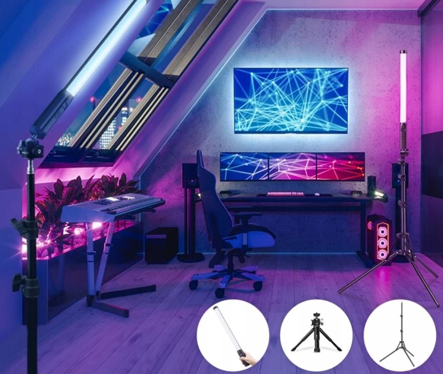 Ulanzi VL119 RGB LED videólámpa, fénycső 2600 mAh-11