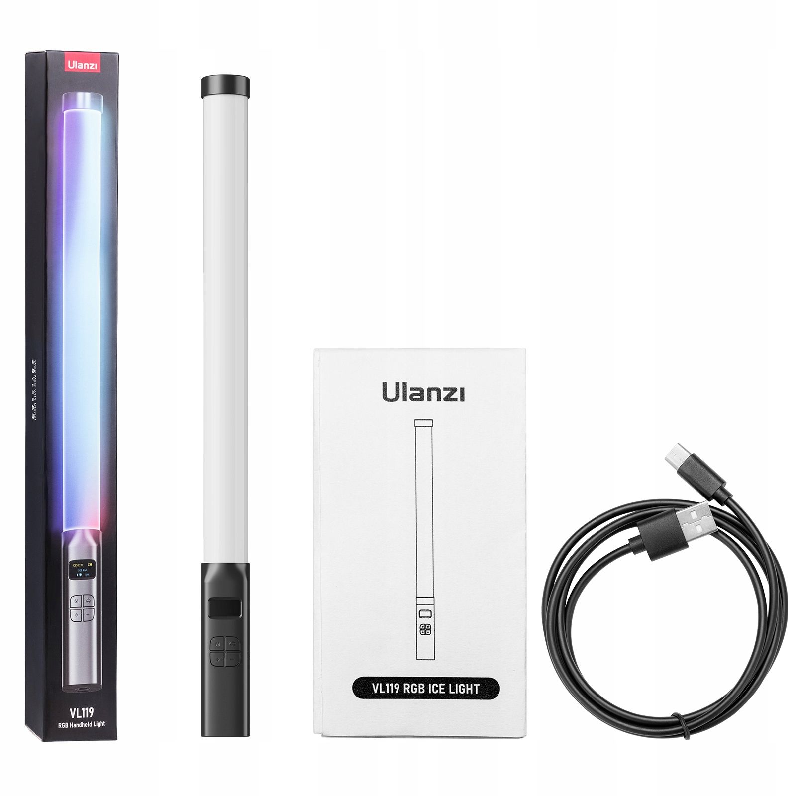 Ulanzi VL119 RGB LED videólámpa, fénycső 2600 mAh-1