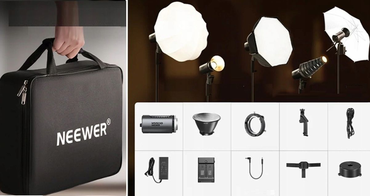 Neewer MS150B 130 W-os kétszínű LED stúdiólámpa-2