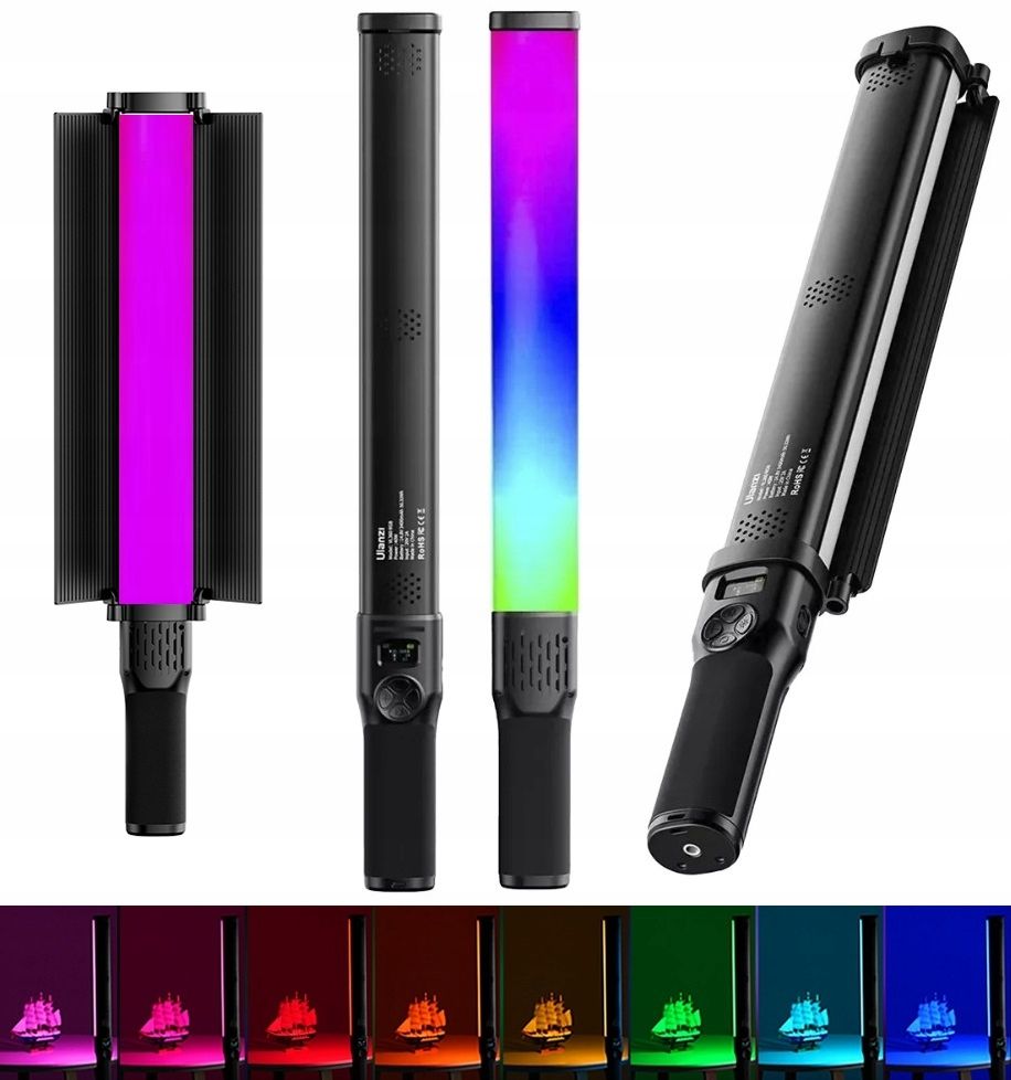 Ulanzi VL360 RGB LED fénycső, 55 cm, fekete-0