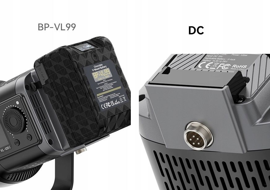 ULANZI VL-120C RGB V-Mount LED stúdiólámpa 120 W L074CNA1-9