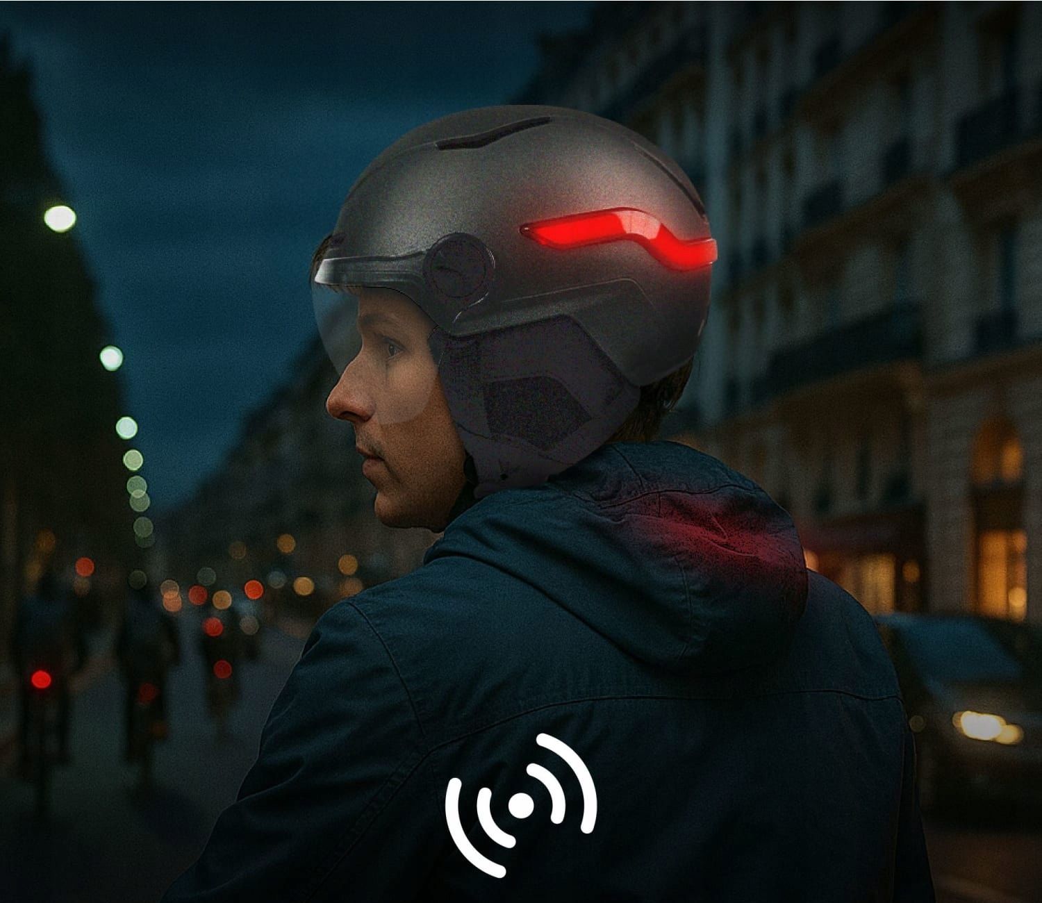 T'nB Urban Moov VIZION LED-es védősisak távirányítóval, L, matt sötétszürke-8
