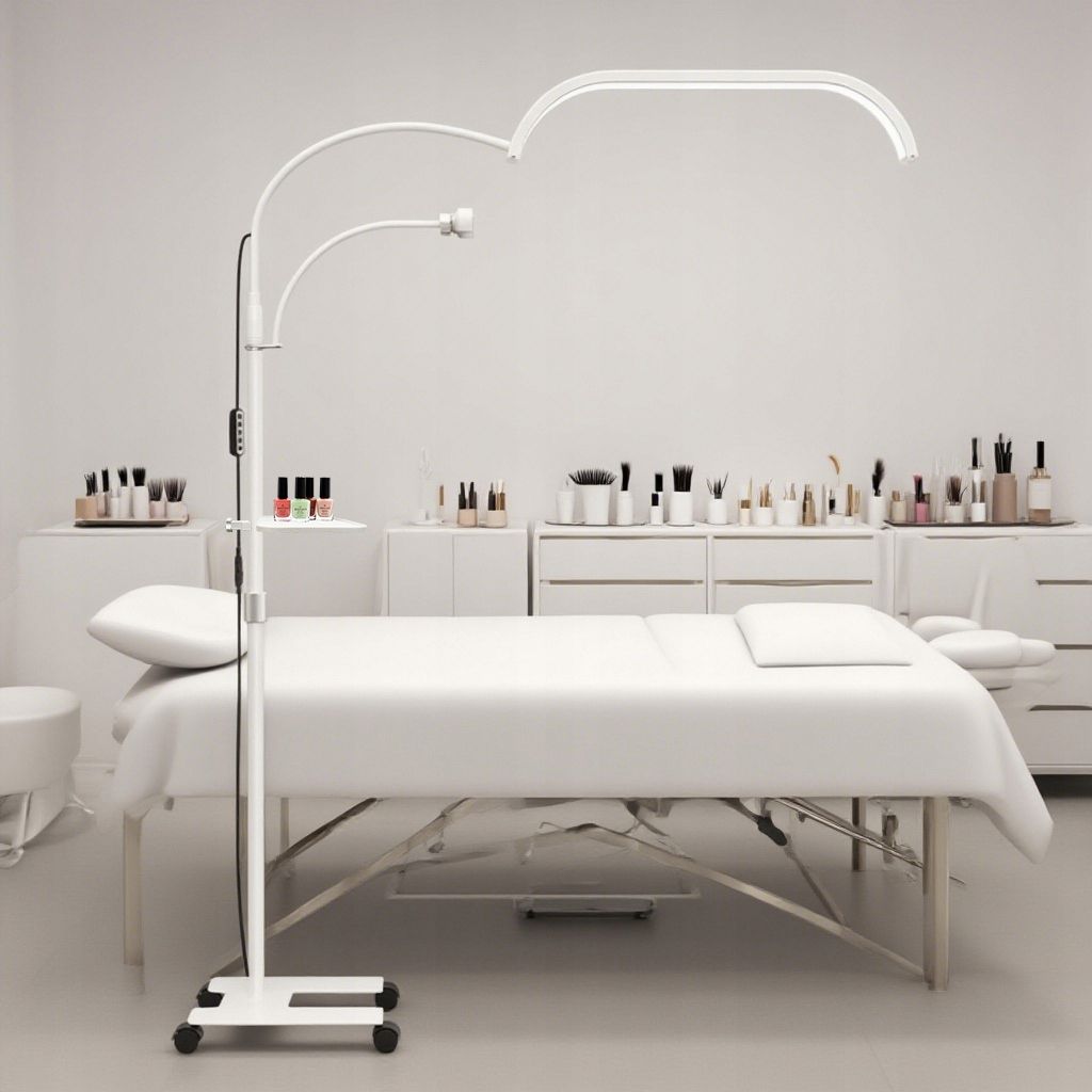 Michael Marinelli GX520R 45 W LED félhold kozmetikai lámpa állvánnyal, fehér-7