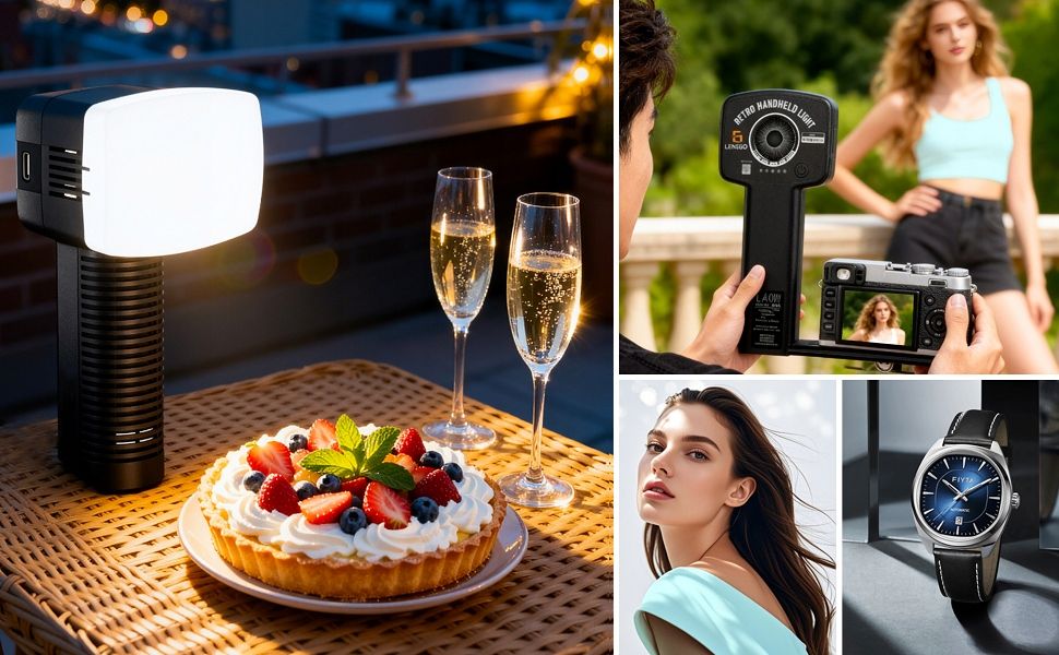 LensGo 40SHC retro kézi COB LED lámpa 40 W, fekete-12