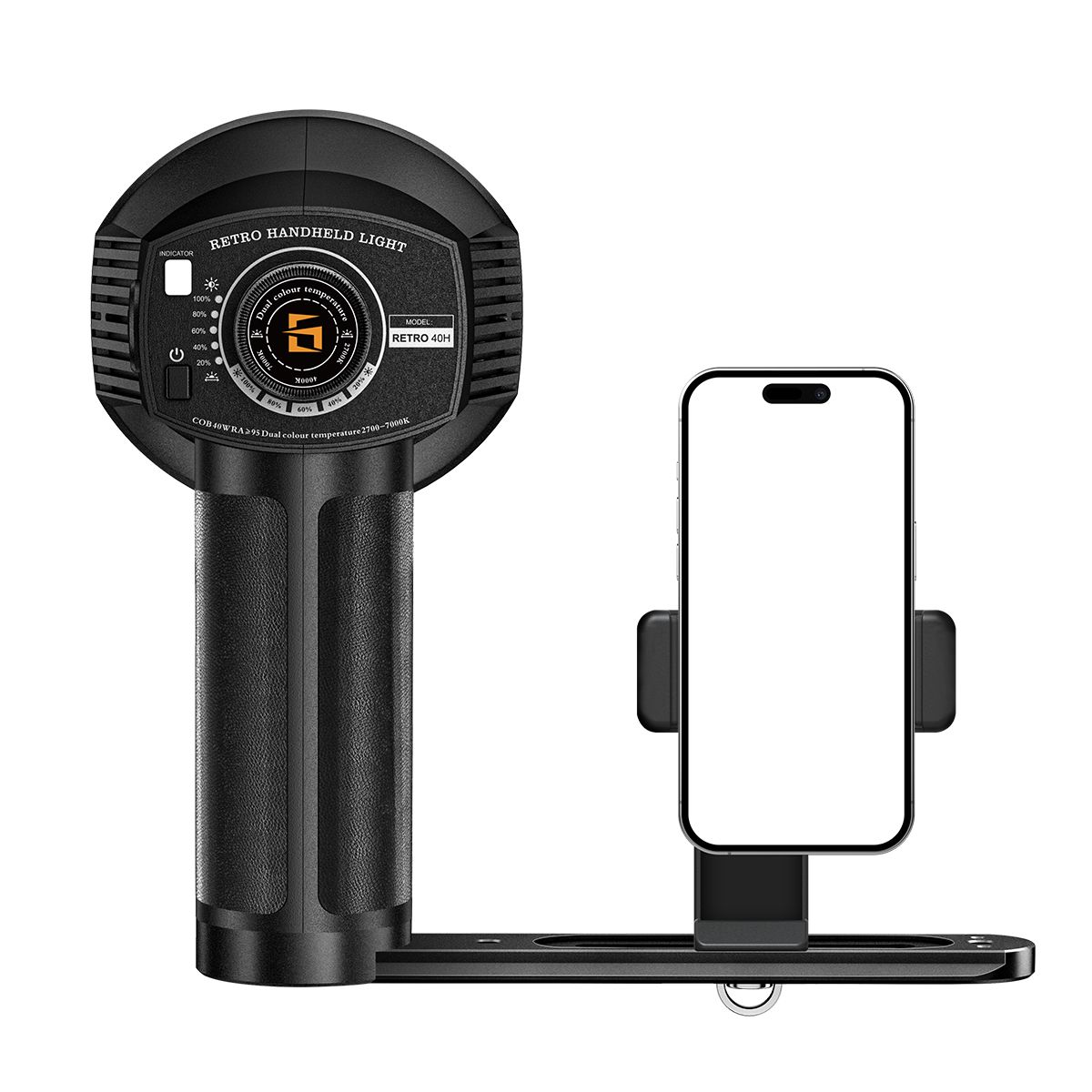 LensGo 40H retro kézi COB LED lámpa, 40 W, 2700–7000 K-4