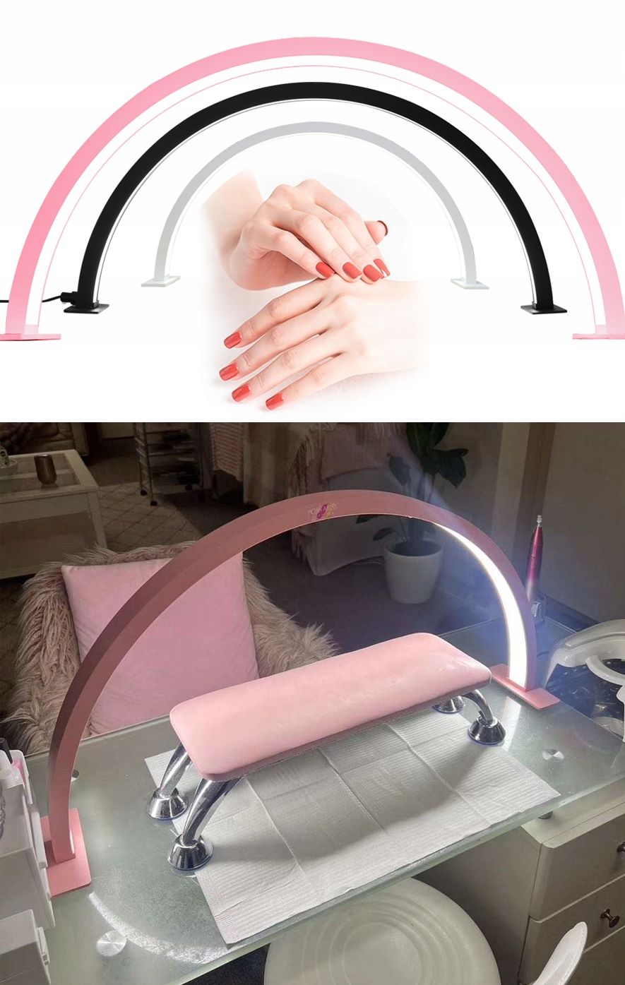 Lampa Led 50w Kosmetyczna Biurkowa Bezcieniowa Do Zabiegów Dla Kosmetyczki / N280 / Czarny-6