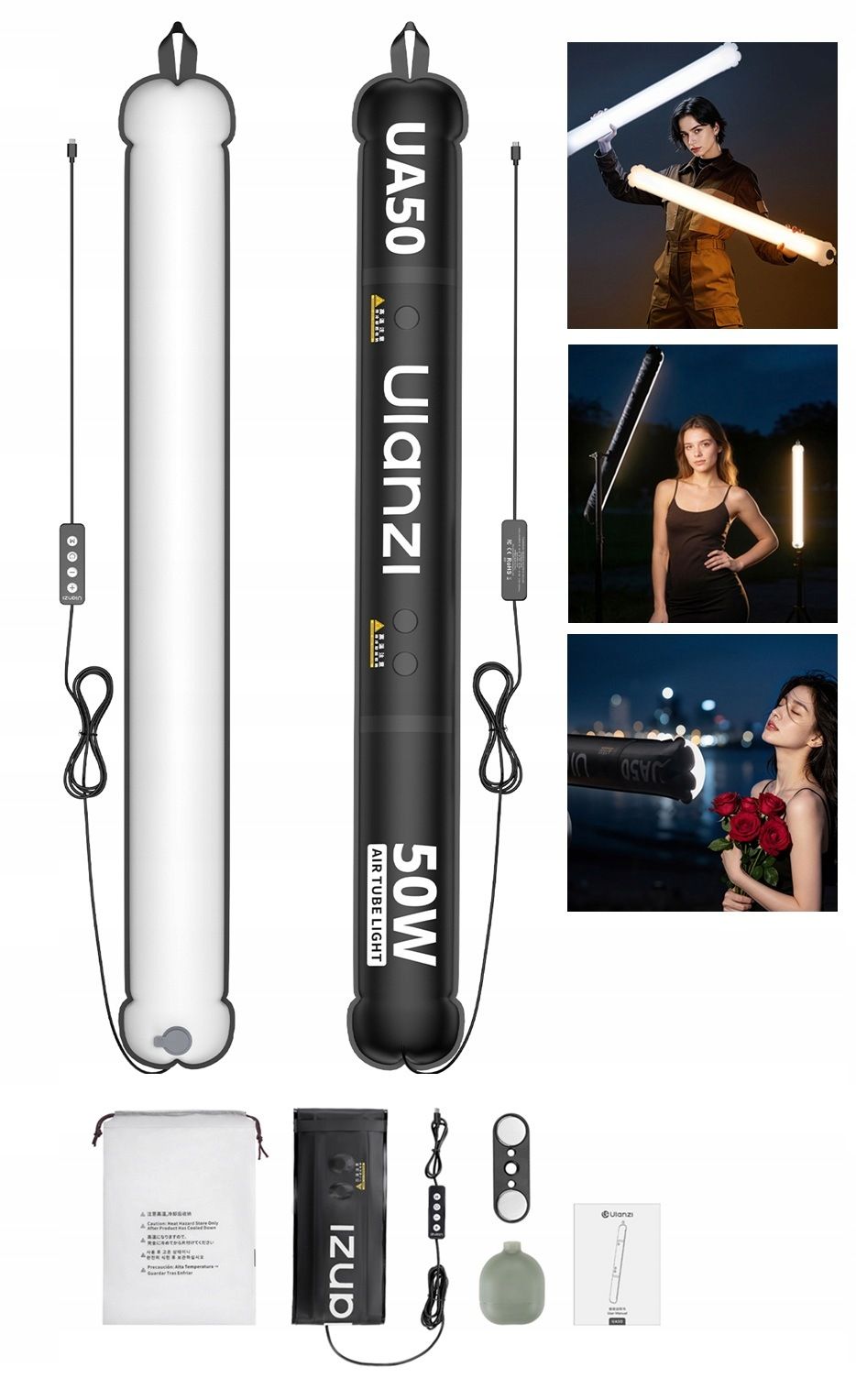 Ulanzi UA50 felfújható LED stúdiólámpa, 50 W, 2700–6500 K-12