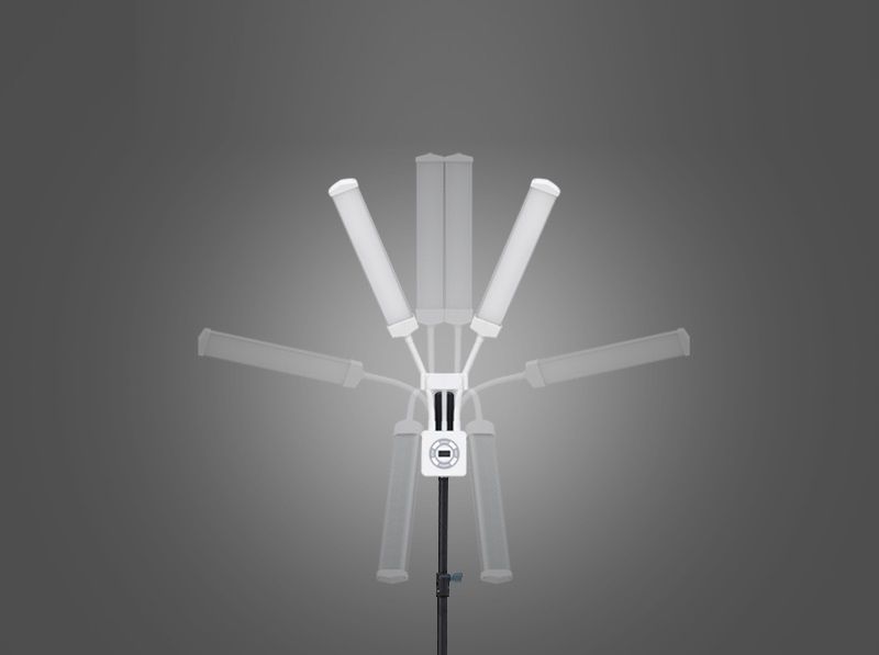 Podwójna Giętka Lampa Led Kosmetyczna Fotograficzna Video 40w + Pilot / M46 / Biały-4
