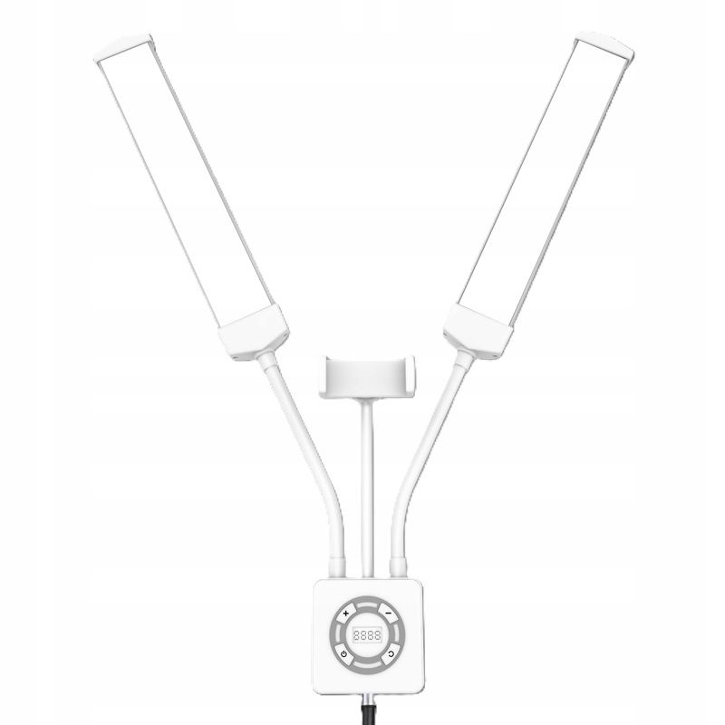 Podwójna Giętka Lampa Led Kosmetyczna Fotograficzna Video 40w + Pilot / M46 / Biały-3